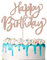 1 Stück Happy Birthday Tortendeko Glitzer Geburtstag Cake Topper zum Feiern alles Gute zum Geburtstag Party Kuchen Dekorationen Zubehör Rosegold