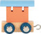 small foot Buchstabenzug Polar Waggon aus Holz, Holzzug individuell kombinierbar, zum Dekorieren und Verschenken, lachs, 12567