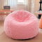 XeGe Bequemer Kunstfell-Sitzsackbezug für Wohnzimmer (ohne Füllung), Flauschiger Kuscheltier-Speicher-Sitzsackbezug Home Decor, großer Sitzsack für Erwachsene, Kinder, Mädchen, rutschfest, Rosa