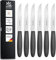 SOLINGEN| Steakmesser mit Wellenschliff x6, rostfreier Edelstahl und Kunststoffgriff | Made in Germany, eisgehärtete & scharfe Tomatenmesser & Brötchenmesser, ideal als Campingbesteck | Serie Big