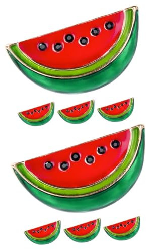 WHAMVOX 8 Stk Fruchtbrosche Wassermelonen-Cardigan-Clip Gewandkragennadel Kleiderclip Stift Wassermelonen-Brosche Fruchtige Brosche Schmuck Bekleidungszubehör Kleiderkragenclips Legierung