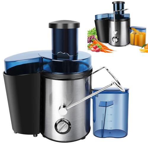Juicer Machines,1000W Juicers Whole Fruit and Vegetable Juice Extractor, Centrifugal Juicer Machine Juice Maker Machines Stainless Steel Portable Smart Juicer, 2 Speeds, BPA-Free, Easy to Clean