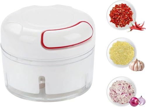Generico Mini Tritatutto Manuale Corda Trita Verdure Mini Schiaccia Piccolo Tagliaverdure Cucina Taglia Cipolle Aglio
