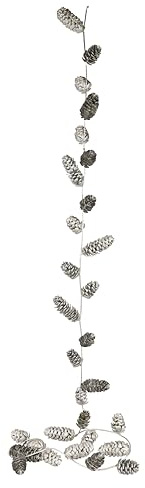 Künstliche Weihnachtsgirlande mit Zapfen 180cm Weihnachtsdeko Girlande Ranke Kette Weihnachtsdekoration Deko für Weihnachten Künstliche Ranke Zapfengirlande Hänger Adventsdeko Adventskranz Zubehör