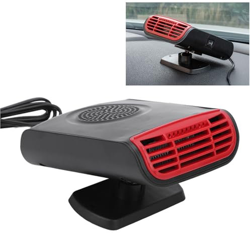 Tragbare Autoheizung, 12 V, 150 W Windschutzscheiben-Entnebelungs- und Enteisungsanlage, 2-in-1-Lüfter Zum Schnellen Heizen und Kühlen, Anschluss an den Zigarettenanzünder für