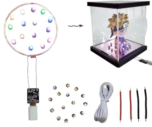 Mini LED-Lichter 80mm Langstreckenspule Induktionslicht und 12PCS bunte hohe Helligkeit Auto Induktionslicht für Kunst & Handwerk Kits Hinzufügen Leben Spaß
