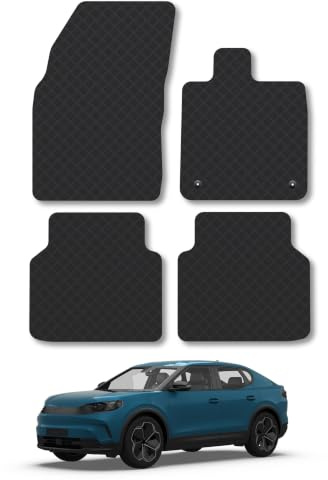 Fits Ford Capri (2024+) 3mm Rubber Car Mats | Tailored Fit Durable Floor Mats Full Coverage Protection Waterproof Accessories Easy Clean Anti Slip Made in the UK