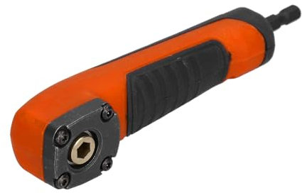 BigKing Perceuses à Angle Droit, Perceuses à Angle Droit Adaptateur, Adaptateur De Perceuse à Percussion Multifonctionnel à 90 Degrés, Pour Une Utilisation Dans Des Espaces Restreints (Orange)