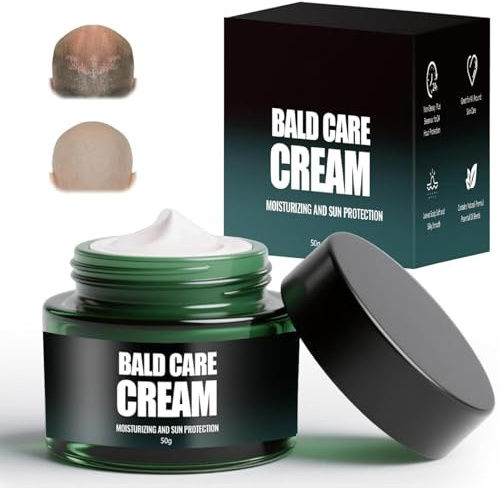 Rasiercreme Herren, Kopfhaut Pflege Creme, Feuchtigkeitsspendende und Reparierend Kopfhaut Pflege, Pflegende Glatzencreme mit Uv-Schutz Schützen sie die Gesundheit Ihrer Kopfhaut Geeignet für Glatze