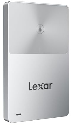 Lexar TouchLock Portatile SSD da 1TB con Autenticazione con Crittografia NFC One-Touch, Unità a Stato Solido Esterne USB 3.2 Gen2, Supporto SSD Magnetico per Telefono per iPhone 17/16, Tablet, PC