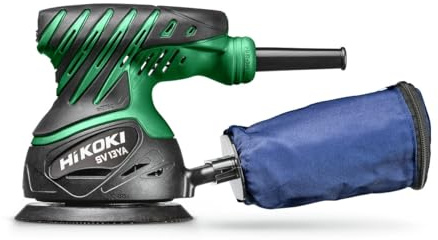 HiKOKI SV13YAJ1Z 230W 125mm Random Orbital Sander with Variable Speed for high Sanding Performance and a Clean Finish, 230V with case