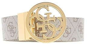 GUESS Gürtel Noelle Nolana Belt W85 Dark Taupe kürzbar wendbar