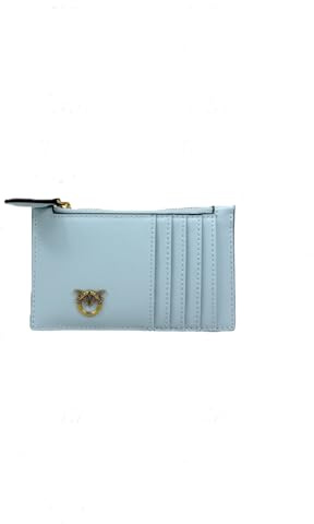 Pinko Leder Kartenhalter Airone Cardholder Azzurro Celeste hellblau