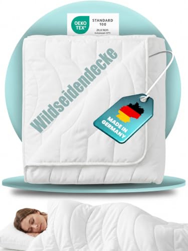 BEFA NATUR Wildseidendecke Sommer 135x200 cm (2 Stück) – 100% Wildseide | Made in Germany | Atmungsaktive Sommerbettdecke | Leicht, temperaturausgleichend & hautfreundlich | Oeko-TEX® Standard 101