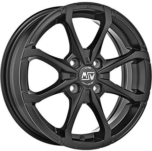 MSW mswx4 matt schwarz 5,5 x 15 ET42 4 x 100 Hub Bohrung 60,1 Legierung Felgen