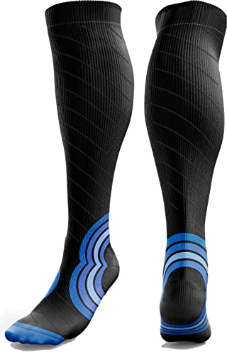 aZengear Kompressionsstrümpfe für Damen Herren (20-30 mmHg Klasse 2) Stützstrümpfe Medizinisch Kompressionssocken Waden Kompression für Laufen Reise Flug Sport Schwangerschaft (S/M)