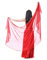 Calcifer Bauchtanz-Schal, Chiffon, halbrund, 250 cm x 120 cm, Schleier, Zubehör für Frauen, professionelle Tänzerin (rot)