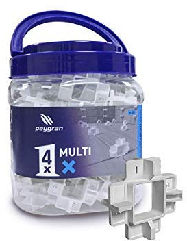 Fugenabstandshalter Kreuz X 4 in 1, 1,2,3 und 5 mm Box 60 Stück Peygran 0200083