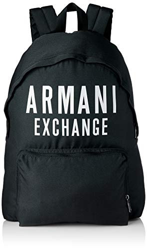A|X ARMANI EXCHANGE Herren übergroßem Logo Rucksäcke, Schwarz, Einheitsgröße