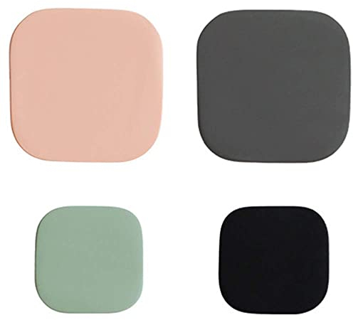 TZAMLI 4 Stück Kleiderhaken Wandhaken, Süßigkeitfarbe Haken Türhaken Garderobenhaken für Tür Wand Badezimmer Wohnzimmer Schrank (Quadrat, 4er Set)