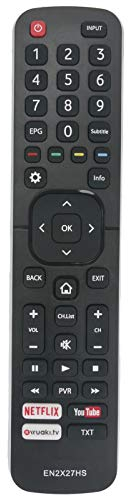 VINABTY Nuovo EN2X27HS telecomando di ricambio per HISENSE TV H49N5700 H50M3000 43K300UWTS H49M3000 H55NEC5200 H65M5500 H50N5300 H55M3300 HE55K3300 LTDN65K720 LTDN65XT910 HE65K5510WTS HE65N3000UWTS