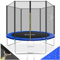 tectake® Trampoline de Jardin Extérieur Ø 305 cm Trampoline Rond avec Échelle, Filet de Protection & Tour rembourré, Enfants Adultes Certifié GS pour Une Sécurité Maximale