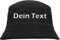 Individueller Fischerhut - Blockschrift - Bucket Hat mit Wunschtext Bedruckt Schwarz M