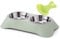 Double Dog Bowl,Non Slip Non-spill Stainless Steel Double Bowl with 1 Pet Food Spoop For Small Dogs and Cats (Green, M)