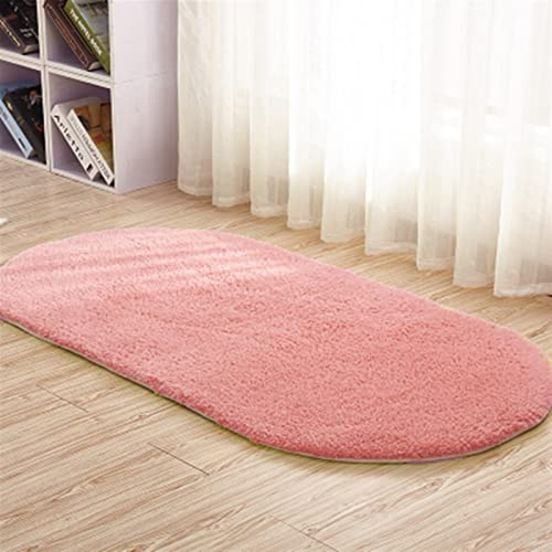 SK Studio Hochflor Shaggy Teppich Schlafzimmer Langflor Oval Modern Teppiche für Wohnzimmer, Esszimmer oder Kinderzimmer Rosa, 160x200cm