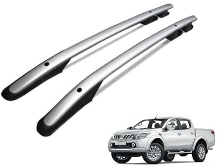 Chromemaster | Dachreling Dachträger | Kompatibel mit Mitsubishi L200 2015- ; Zur Befestigung der Dachgepäckträger, Dachboxen oder Dachfahrradträger | Robuste Konstruktion aus Aluminium | TÜV