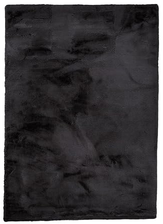 FRAAI | Home & Living Hochflor Teppich - Comfy Supreme Schwarz - 230x330 cm - Shaggy, Einfarbig - Modern, Skandinavisch - Wohnzimmer, Esszimmer, Schlafzimmer - Fellteppich