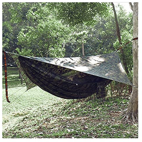 Hamac Camping Double Portable, Grand Hamac D'extérieur avec Moustiquaire et Mouche Pluie, Tente Hamac en Nylon Léger, pour Randonnée Camping Voyages (Color : F, Size : 290x140cm)
