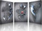 HONEYBABY Wandbilder Schlafzimmer mit Rahmen, 3D-Metallskulptur Effekt Liebesherz Leinwand Bilder Wohnzimmer, Paar Modern Abstraktes Wandbild Poster für Zuhause, Hotel 40 * 60CM