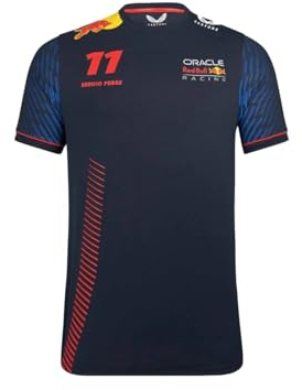 Red Bull Racing F1 Team Sergio Perez 11 Formel T-Shirt Offizielles Formel 1 - Blau - XL