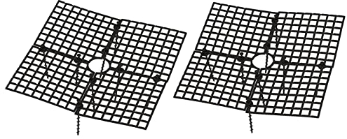 M METERXITY 2Stk Pflanze Topfgitter - ABS Quadrat Bodendecker Halten Tiere Umgraben Anwendung Draußen Pflanzgefäße (11.8x11.8 Schwarz)
