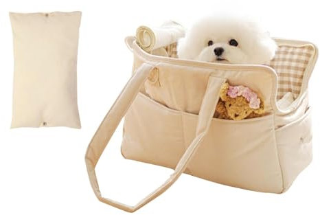 Borsa da Trasporto per Cani, da Viaggio, Traspirante, per Animali Domestici, con Cuscino ad Alta Elasticità, per Gatti e Cani di Piccola Taglia all'aperto