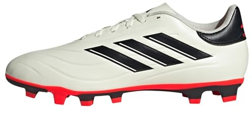 adidas Copa Pure II Club Flexible Ground Boots, Botas de fútbol Unisex Adulto, Ivory/Core Black/Solar Red, 42 EU