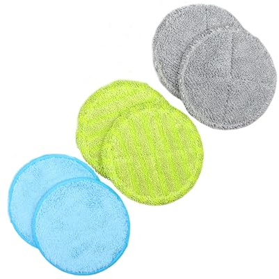 DFsucces Microfibre Floor Mop - 6 Pcs Heavy Duty Wet Dry Cleaning Pad Set With Floating Pads for Hardwood Laminate Floors