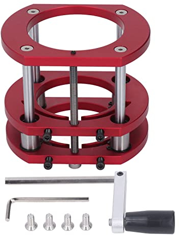 Oberfräsen-Lift, Oberfräsen-Hebesystem-Set aus Metall für Oberfräsen-Tischsägen-Einsatz-Grundplatte, Holzbearbeitung, Oberfräsen-Tisch-Einsatzplatte, Hebebasis, Passend für Durchmesser 64 Mm Bis 66