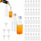 50 Pack Miniature Alcohol Bottles, 30ml Plastic Bottles Wedding Favours, Mini Bottles for Liquor with Screw Cap and Funnels for Weddings,Party Favors