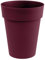EDA Pot de Fleur Vase Mi-Haut Toscane Ø 44 cm - Volume 50 L - Ø 44 x H.53 cm - Rouge Bourgogne