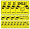 RDLCAR Smile You Are on Camera Sign CCTV In Operation Sign High Tack Self Adhesive Vinyl Indoor and Outdoor CCTV Signs PVC Material Sizes 15x15cm Large 15x5.5cm Medium 7.5x7.5cm Small