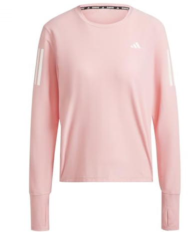 adidas Damen Own The Run Long Cuff Sleeve Tee, semi pink Spark, XXS