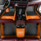 Anpassen Fußmatten für Dodge RAM 1500 2500 Avenger Charger Challenger Caliber Journey PU-Leder Auto Fussmatten Set Allwetter wasserdichte rutschfeste Teppich?Orange und Schwarz?