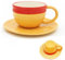 One Piece - Tasse Ruffy - Chapeau de paille - Tasse Anime One Piece - Tasse à café en porcelaine faite à la main - Pour café, thé, lait - Pour Noël, anniversaire, jubilé (300 ml)