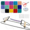 Perlenwebrahmen Satz mit 15 Farben Perlen, Perlen Loom Webrahmen Perlenwebstuhl Kit Strickmaschine für DIY Handgemachte Schmuck Armbänder (Schwarz)