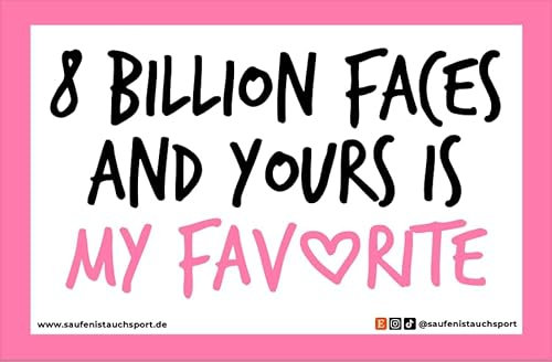 50x Favorite Face Sticker/Malle Aufkleber/Festival Sticker/Party Sticker/Sauf Sticker/Party/Flirten/Bier Sticker/Sauf Sticker/Saufen/Flirt Sticker (50)