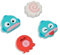 Kuitmor Switch Original-Controller Daumengriffkappen, weiche Silikon-Joystick-Abdeckung, Kawaii-Thumbstick-Kappen, kompatibel mit Switch/OLED/Lite, 4 Stück (BRY)