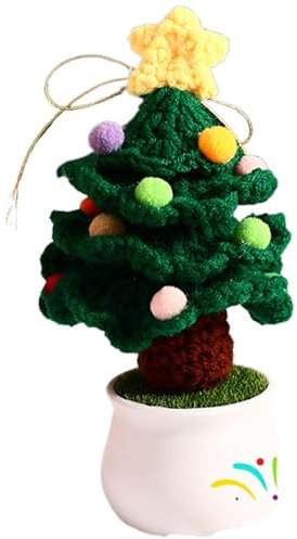 Albero di Natale lavorato a maglia all'uncinetto albero di Natale festivo ornamento all'uncinetto decorazione a maglia all'uncinetto albero di Natale portatile decorazione di Natale lavorata a