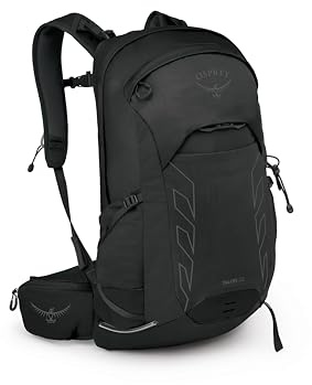 Osprey Talon 22 L Herren-Leichtrucksack zum Wandern mit Hüftgurt, Schwarz/Coal Grey